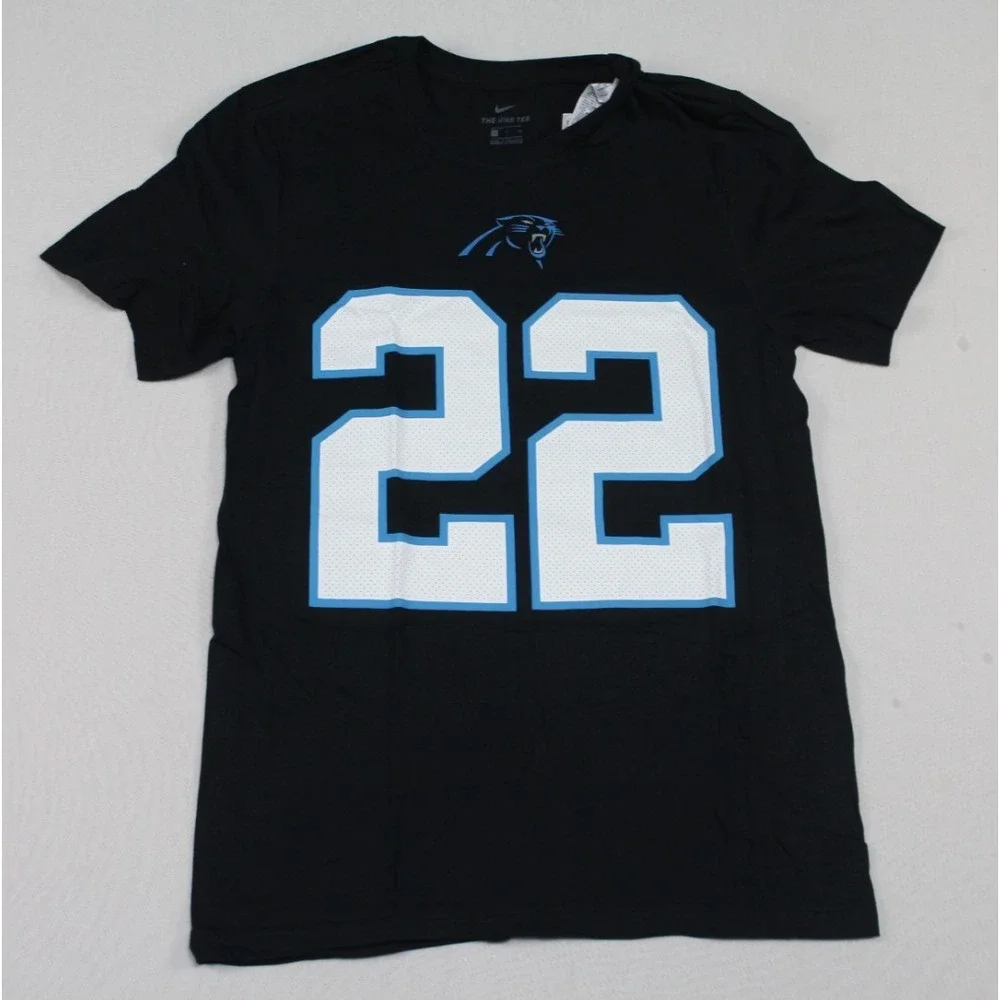 Nike Men Black Shirt Christian McCaffrey Carolina Panthers 22 Size Small